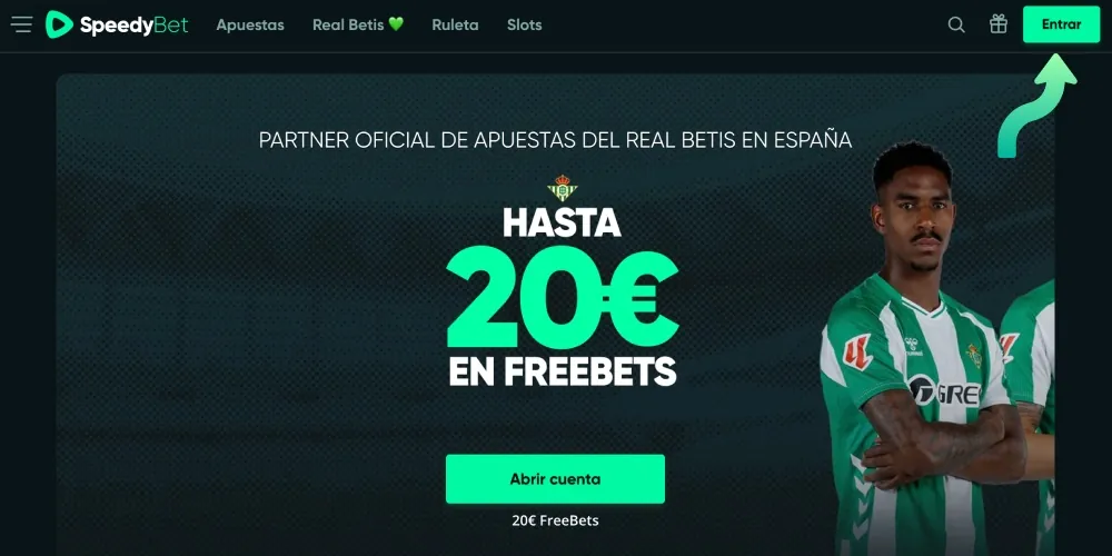 hacer clic en el botón «Entrar»