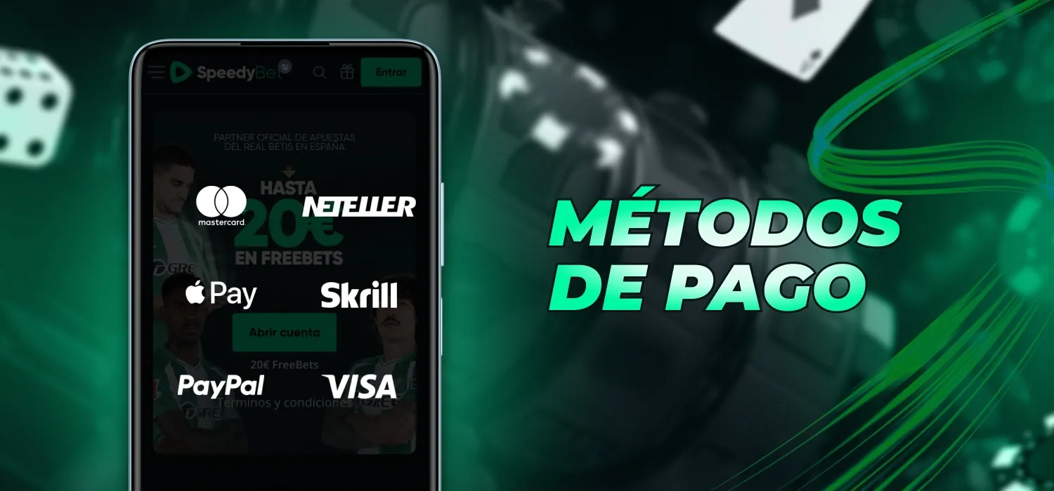 métodos de depósito y retirada a través de la aplicación