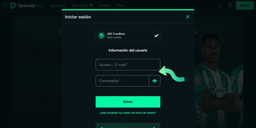 Introduzca los datos de su cuenta