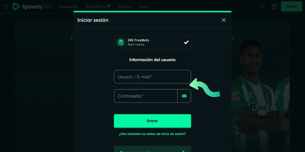 Introduzca los datos de su cuenta
