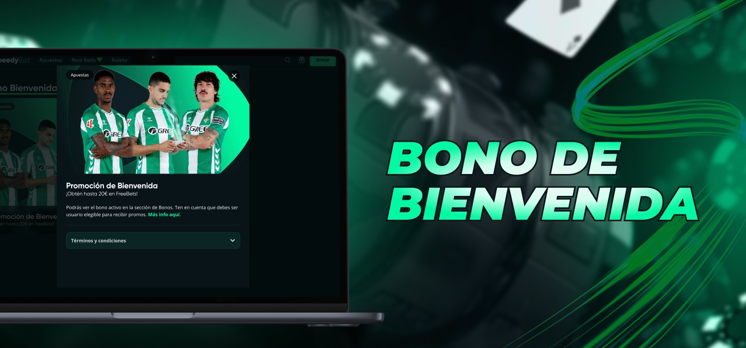 Bono de bienvenida para nuevos usuarios de Speedybet