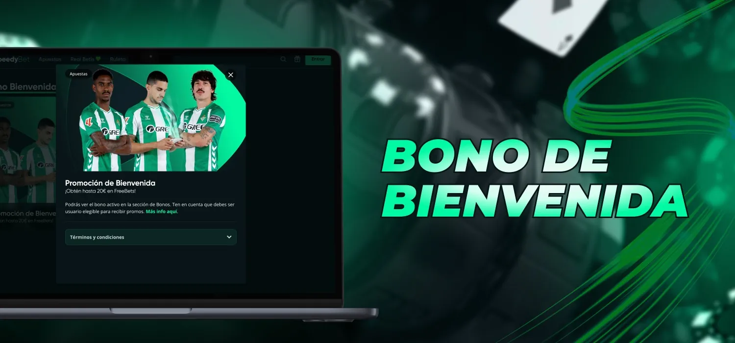 Bono de bienvenida para nuevos usuarios de Speedybet